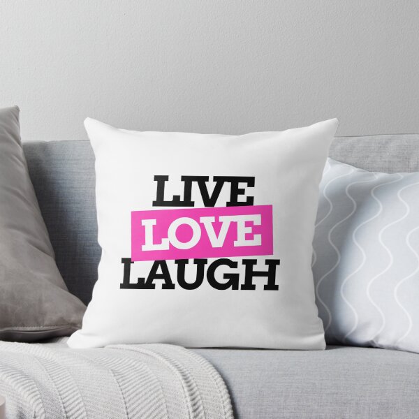 Item preview, Live Love Laugh Pink Black Motivational Typography designed and sold by Mr besho.