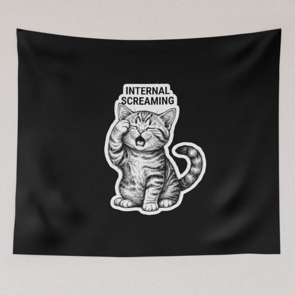 Item preview, Internal Screaming Cat designed and sold by PrintforDesign.