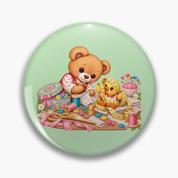 Item preview, Nono & Ducky – Sewing Day – Green designed and sold by JessouArt.