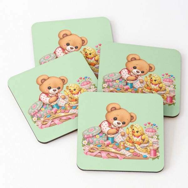 Item preview, Nono & Ducky – Sewing Day – Green designed and sold by JessouArt.