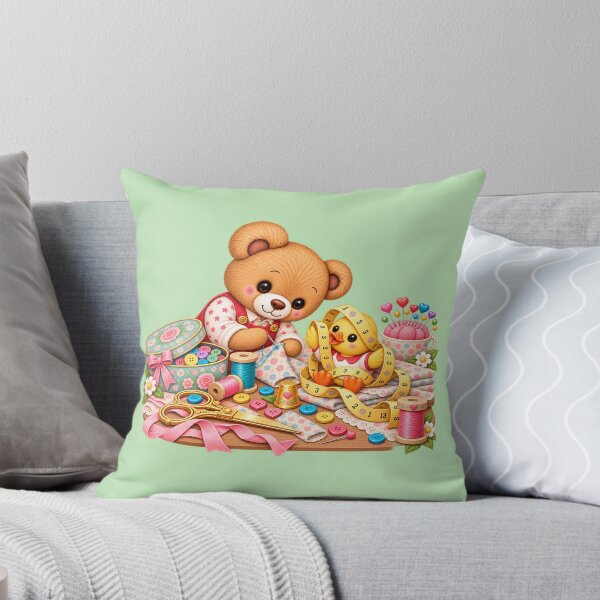 Item preview, Nono & Ducky – Sewing Day – Green designed and sold by JessouArt.