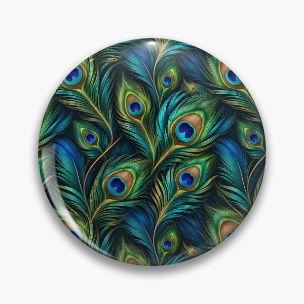 Item preview, Luxurious Iridescent Peacock Feather Pattern designed and sold by Side Quest Co..