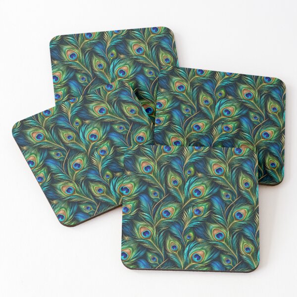 Item preview, Luxurious Iridescent Peacock Feather Pattern designed and sold by Side Quest Co..