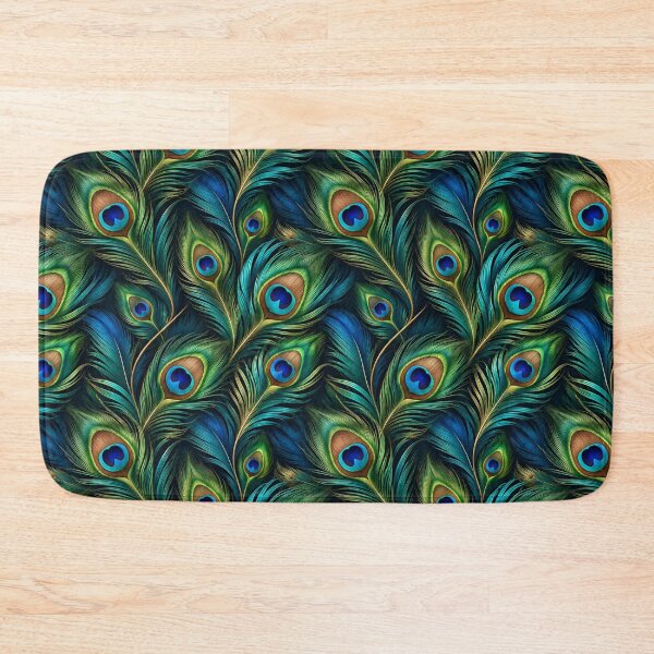 Item preview, Luxurious Iridescent Peacock Feather Pattern designed and sold by Side Quest Co..