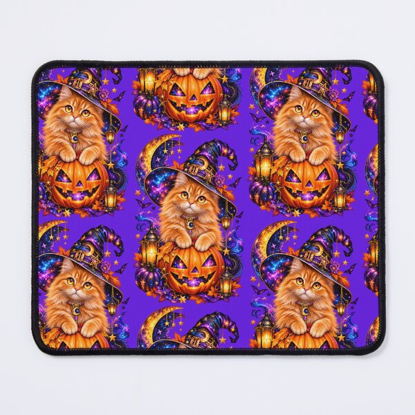 Item preview, Cosmic Halloween Ginger Cat Pumpkin Witch designed and sold by Tianjie-Yishu.