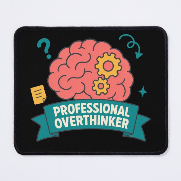 Item preview, Professional Overthinker – Funny Brain with Gears Introvert Humor designed and sold by EpicInks24.