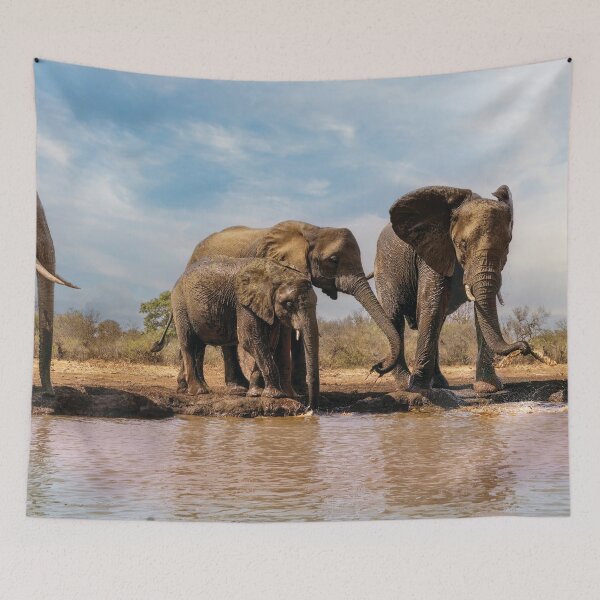 Item preview, Elephants At the Waterhole  designed and sold by Kay Brewer.