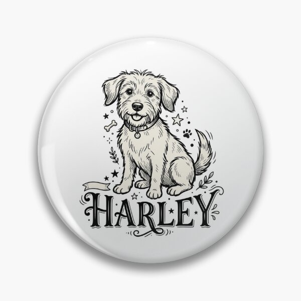 Item preview, Harley Dog Sketch for Wirehaired Terrier Pup Parents and Rescue Mutt Lovers designed and sold by raedattia.