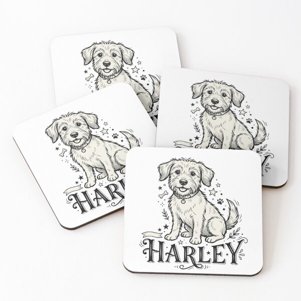 Item preview, Harley Dog Sketch for Wirehaired Terrier Pup Parents and Rescue Mutt Lovers designed and sold by raedattia.