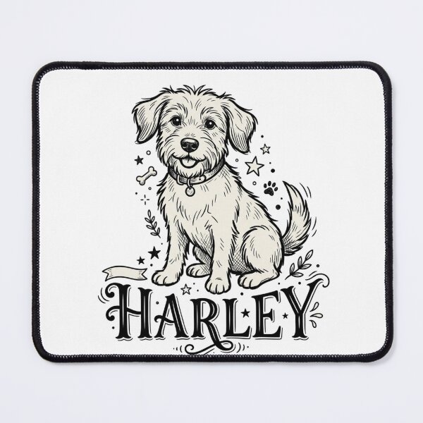 Item preview, Harley Dog Sketch for Wirehaired Terrier Pup Parents and Rescue Mutt Lovers designed and sold by raedattia.