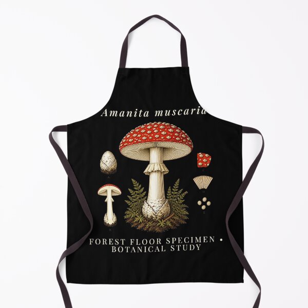 Item preview, Amanita Muscaria Vintage Botanical Mushroom Dark Cottagecore Art designed and sold by wildsilencee.