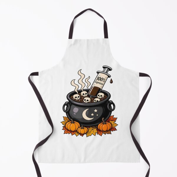 Item preview, Spooky Espresso Halloween – Coffee Cauldron with Skulls & Pumpkins designed and sold by Art-Arcade6.