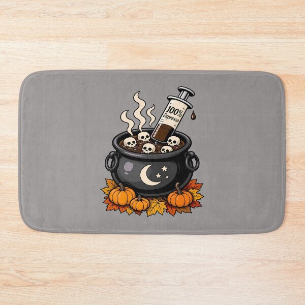Item preview, Spooky Espresso Halloween – Coffee Cauldron with Skulls & Pumpkins designed and sold by Art-Arcade6.