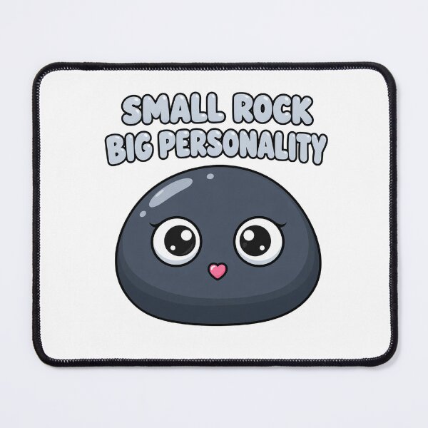 Item preview, Small Rock Big Personality – Cute Kawaii Rock Character designed and sold by Apex Designs.
