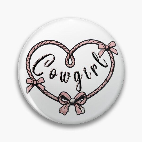 Item preview, Cowgirl Pink Rope Heart | Coquette Western Love | Dark Ink Edition designed and sold by SunandShade.