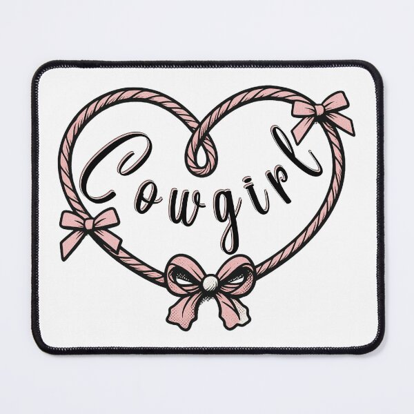 Item preview, Cowgirl Pink Rope Heart | Coquette Western Love | Dark Ink Edition designed and sold by SunandShade.