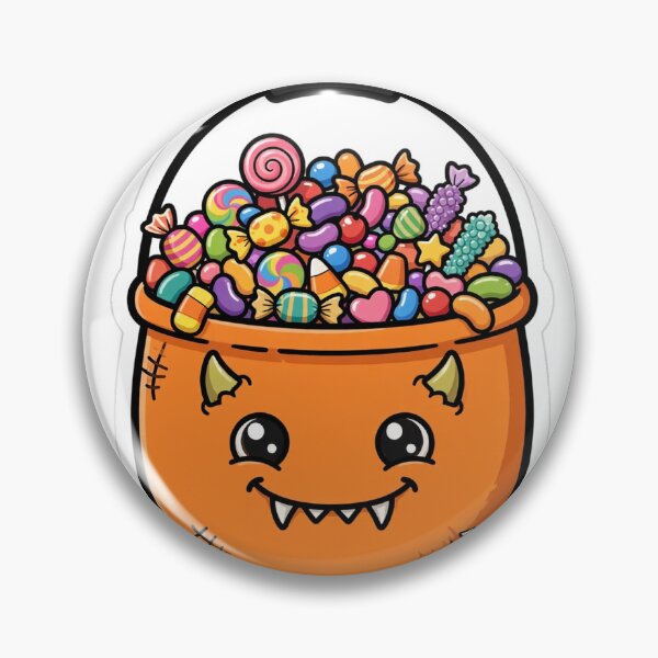 Item preview, Cute Monster Candy Bucket Trick Or Treat Sticker designed and sold by CalderVeritas.