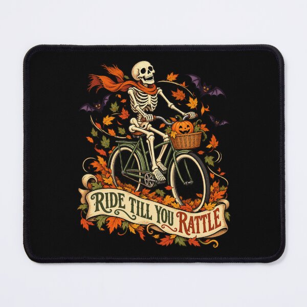 Item preview, Ride Till You Rattle - Skeleton Cyclist designed and sold by Good Mood Foundry.