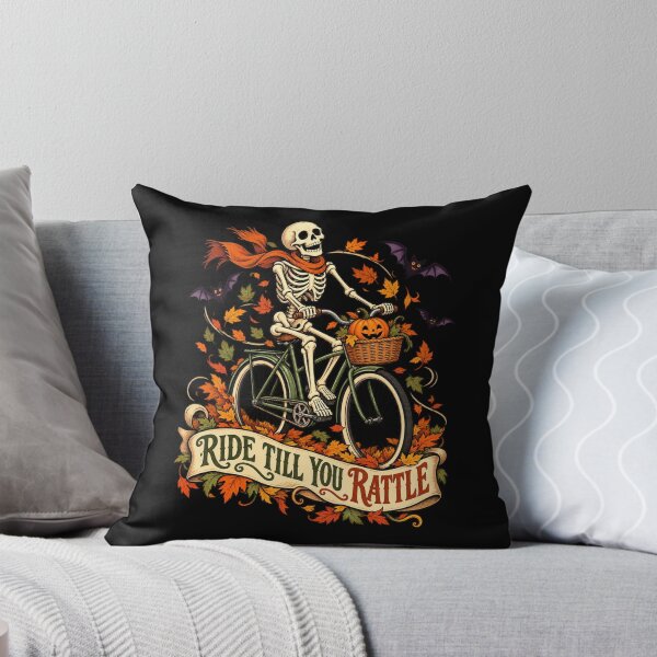 Item preview, Ride Till You Rattle - Skeleton Cyclist designed and sold by Good Mood Foundry.