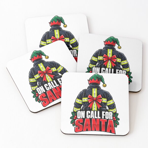 Item preview, On Call For Santa Firefighters Christmas designed and sold by CoolContent Factory.