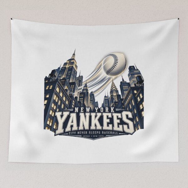 Item preview, New York Yankees Night Skyline Baseball designed and sold by Dresut.