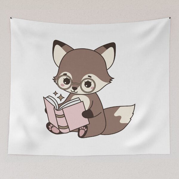 Item preview, Cute animal reading  designed and sold by AfterHourNotes.