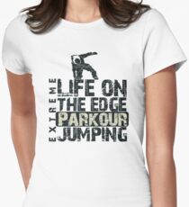 Parkour Jumping Women's Fitted T-Shirt