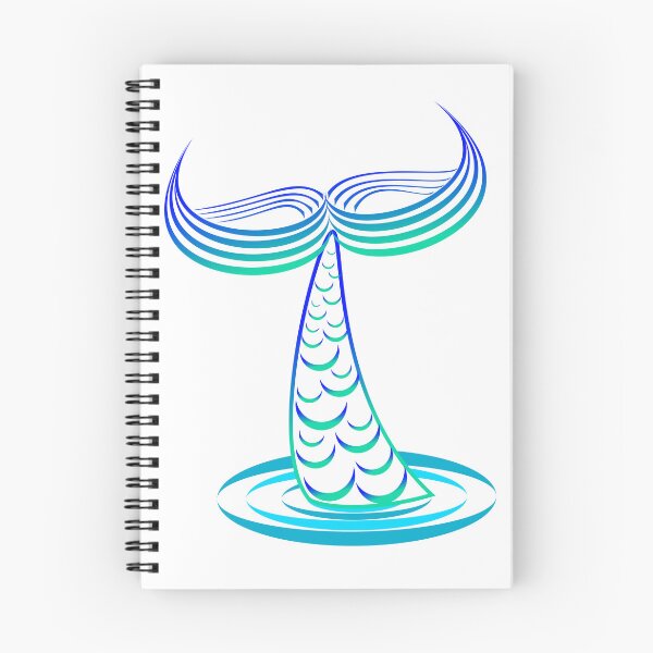 Item preview, Blue Mermaid Tail Outlined designed and sold by Risa-C.