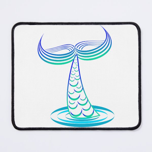 Item preview, Blue Mermaid Tail Outlined designed and sold by Risa-C.
