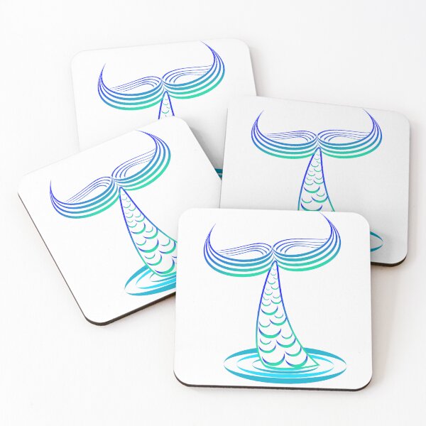 Item preview, Blue Mermaid Tail Outlined designed and sold by Risa-C.