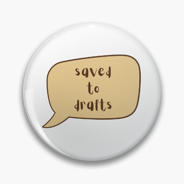 Item preview, Saved To Drafts - Cute Minimalist Overthinking Speech Bubble designed and sold by theukiyocafe.