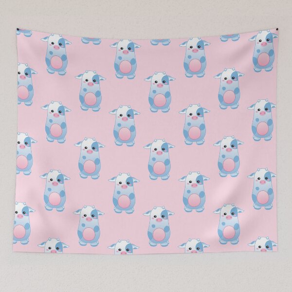 Item preview, Pattern of Cute Pastel Baby cow - Kawaii Chibi illustration designed and sold by Agamaji.