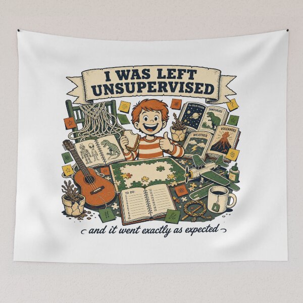 Item preview, I Was Left Unsupervised ADHD Humor designed and sold by MOSIDRIP™.