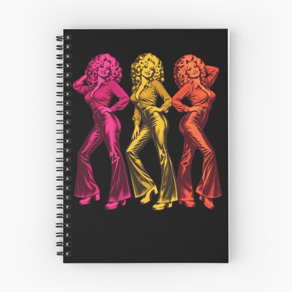 Item preview, Dolly Parton Triple Pop Art Pink Yellow Orange Flare Pants Pose designed and sold by choudane.