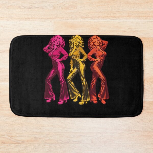 Item preview, Dolly Parton Triple Pop Art Pink Yellow Orange Flare Pants Pose designed and sold by choudane.