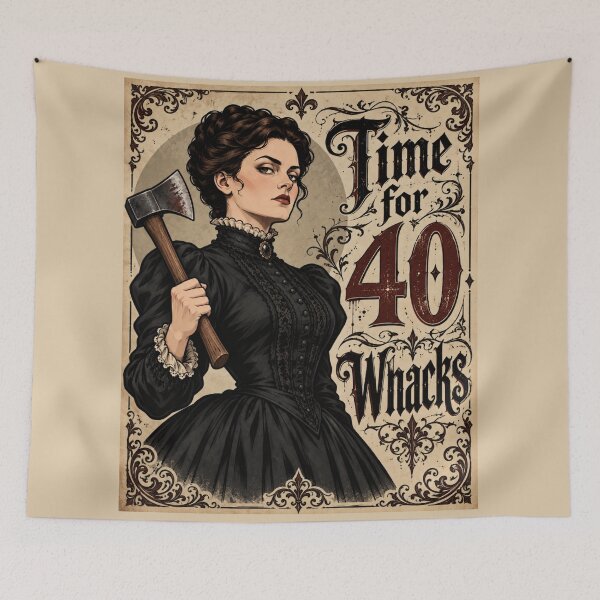 Item preview, Time for 40 Whacks – Lizzie Borden designed and sold by Sandy's Cheeky Studio.