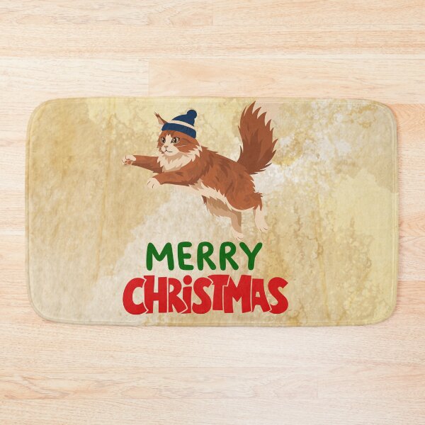 Item preview, Cute Maine Coon Cat Merry Christmas Holiday Art designed and sold by stormk10.
