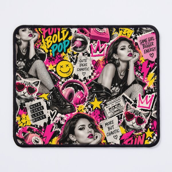 Item preview, Fun Bold Pop – Colorful Grunge Girl Collage designed and sold by MetaModel Editions.