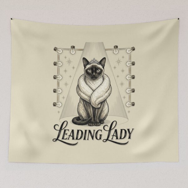 Item preview, Leading Lady Funny Glamour Cat Old Hollywood Mom Glam Gift designed and sold by FurRealStudioCo.