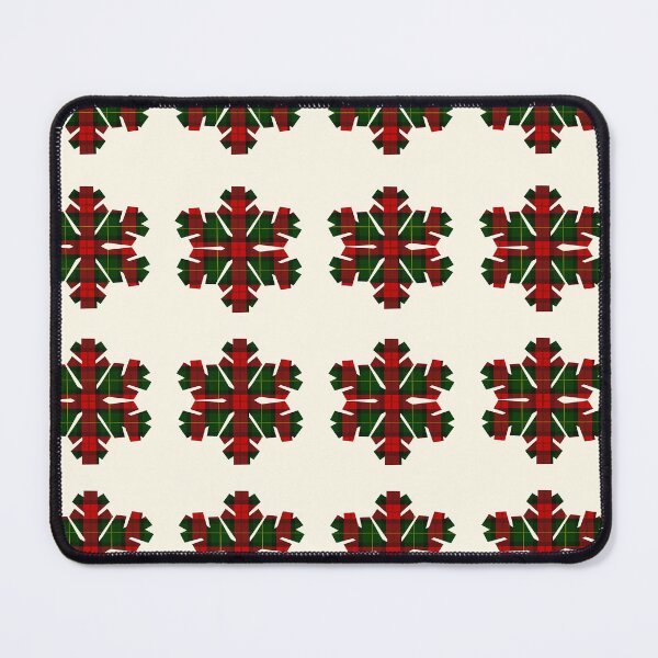 Item preview, Red and Green Plaid Snowflake Christmas Pattern on Cream designed and sold by ArtDesignRemix.