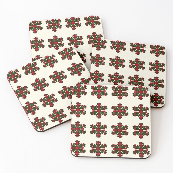 Item preview, Red and Green Plaid Snowflake Christmas Pattern on Cream designed and sold by ArtDesignRemix.