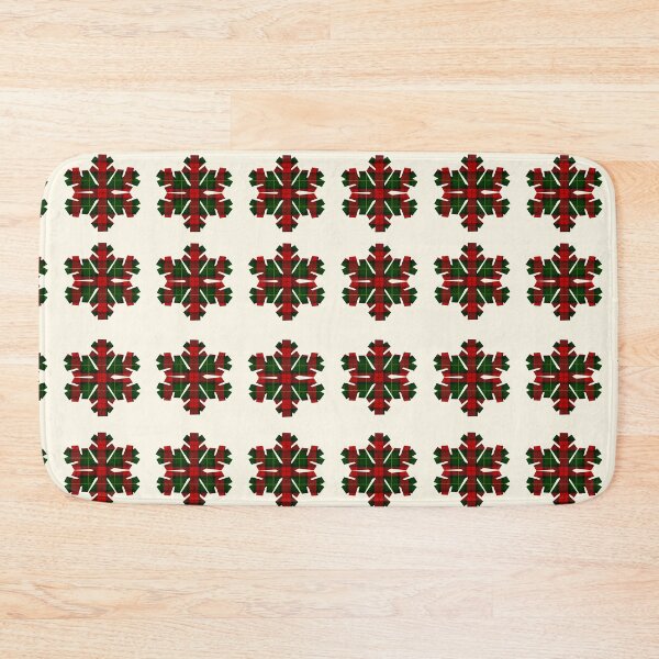 Item preview, Red and Green Plaid Snowflake Christmas Pattern on Cream designed and sold by ArtDesignRemix.