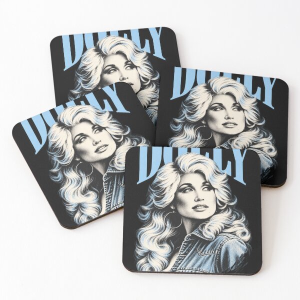 Item preview, Dolly Parton Blue Denim Jacket Big Hair Looking Up Portrait designed and sold by choudane.