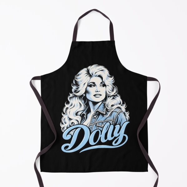 Item preview, Dolly Parton Blue Script Name Big Hair Denim Jacket Portrait designed and sold by choudane.