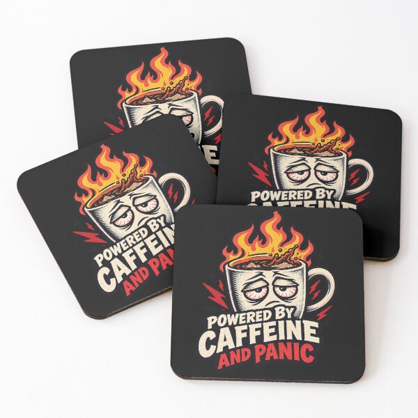 Item preview, Powered By Caffeine And Panic National Coffee Day Left Handers designed and sold by CrazySzoopWorld.