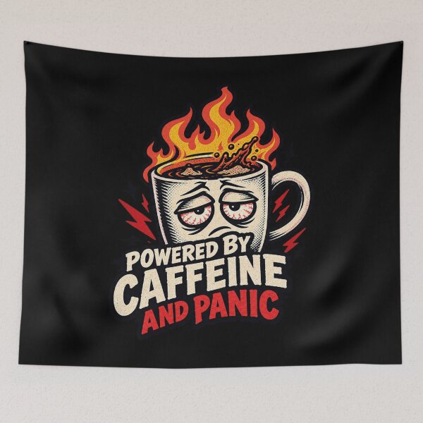 Item preview, Powered By Caffeine And Panic National Coffee Day Left Handers designed and sold by CrazySzoopWorld.