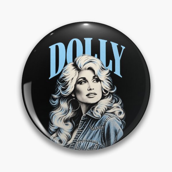Item preview, Dolly Parton Arched Blue Title Big Hair Denim Jacket Looking Up designed and sold by choudane.