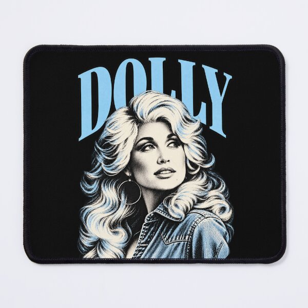 Item preview, Dolly Parton Arched Blue Title Big Hair Denim Jacket Looking Up designed and sold by choudane.
