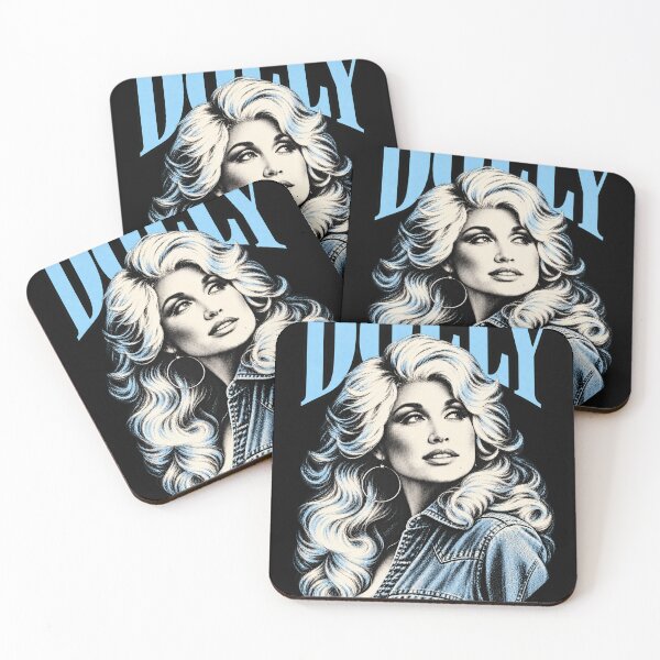 Item preview, Dolly Parton Arched Blue Title Big Hair Denim Jacket Looking Up designed and sold by choudane.