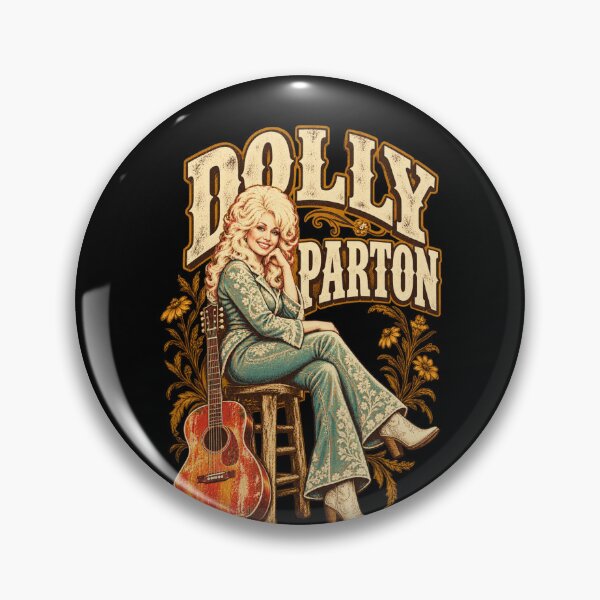 Item preview, Dolly Parton Seated Guitar Teal Floral Suit Cowboy Boots Flowers designed and sold by choudane.